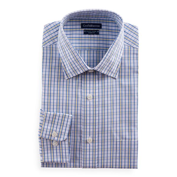 Men's Croft & Barrow® Classic-Fit Easy-Care Spread-Collar Dress Shirt