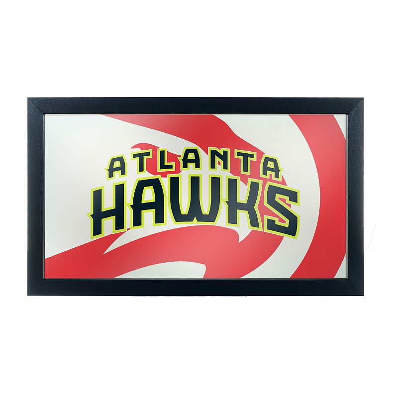 Atlanta Hawks Logo Framed Mirror, Red