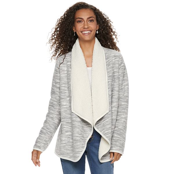 Women s Sonoma Goods For Life Supersoft Fleece Sherpa Cardigan