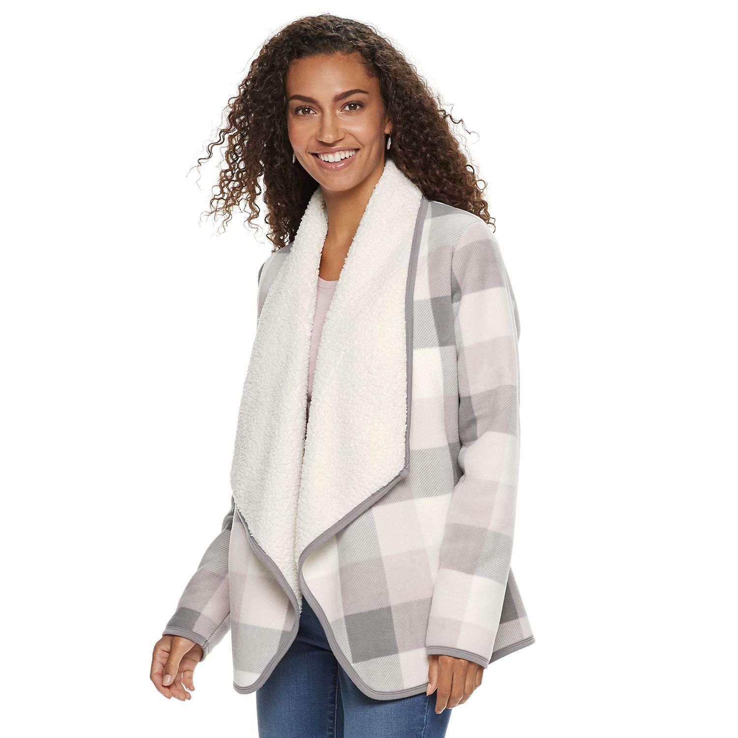 camp fleece sherpa cardigan