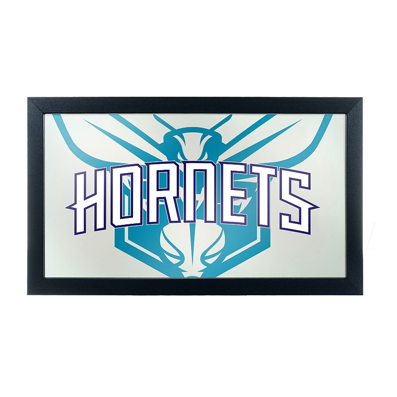 Charlotte Hornets Logo Framed Mirror, Blue