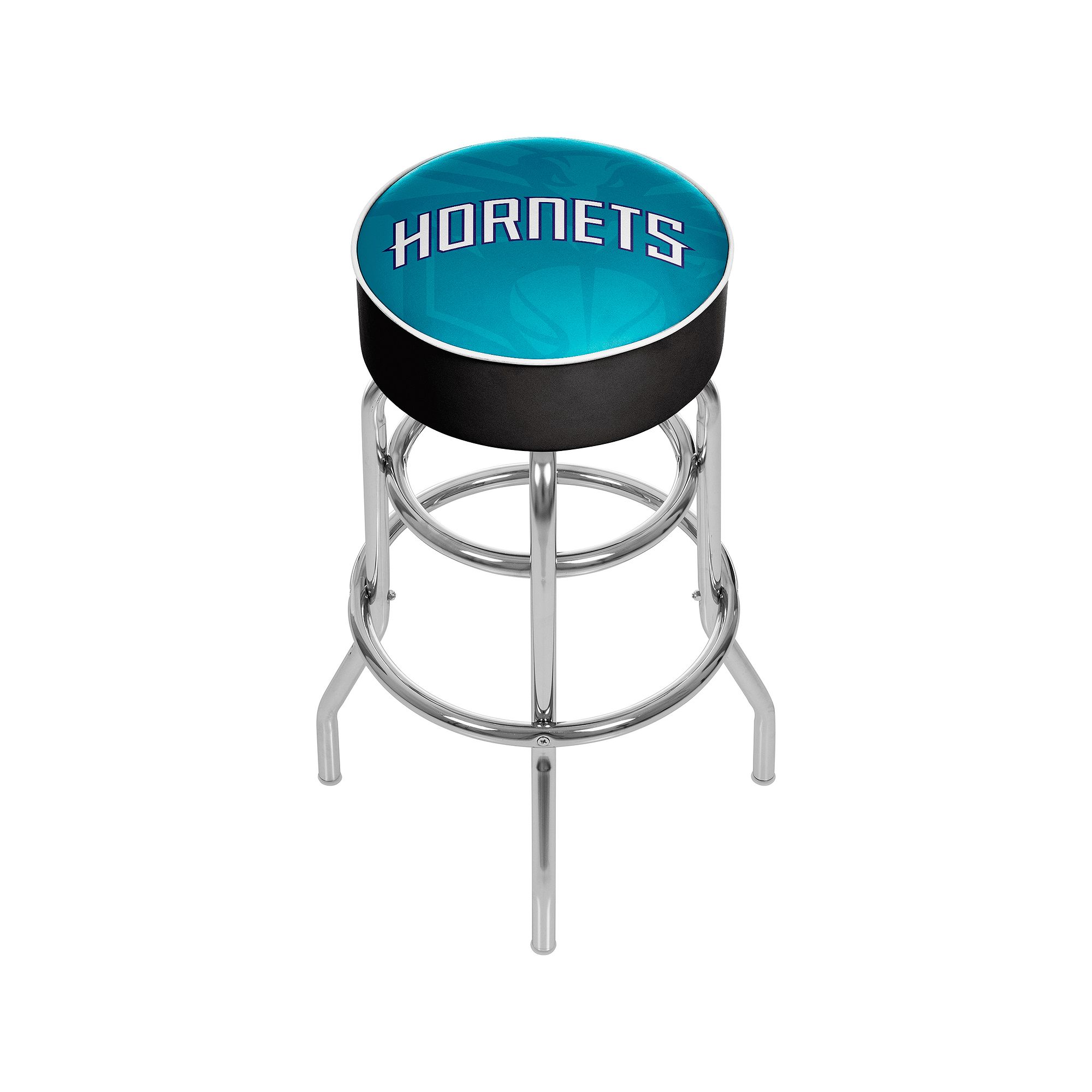 Charlotte Hornets Padded Swivel Bar Stool, Chr Blue