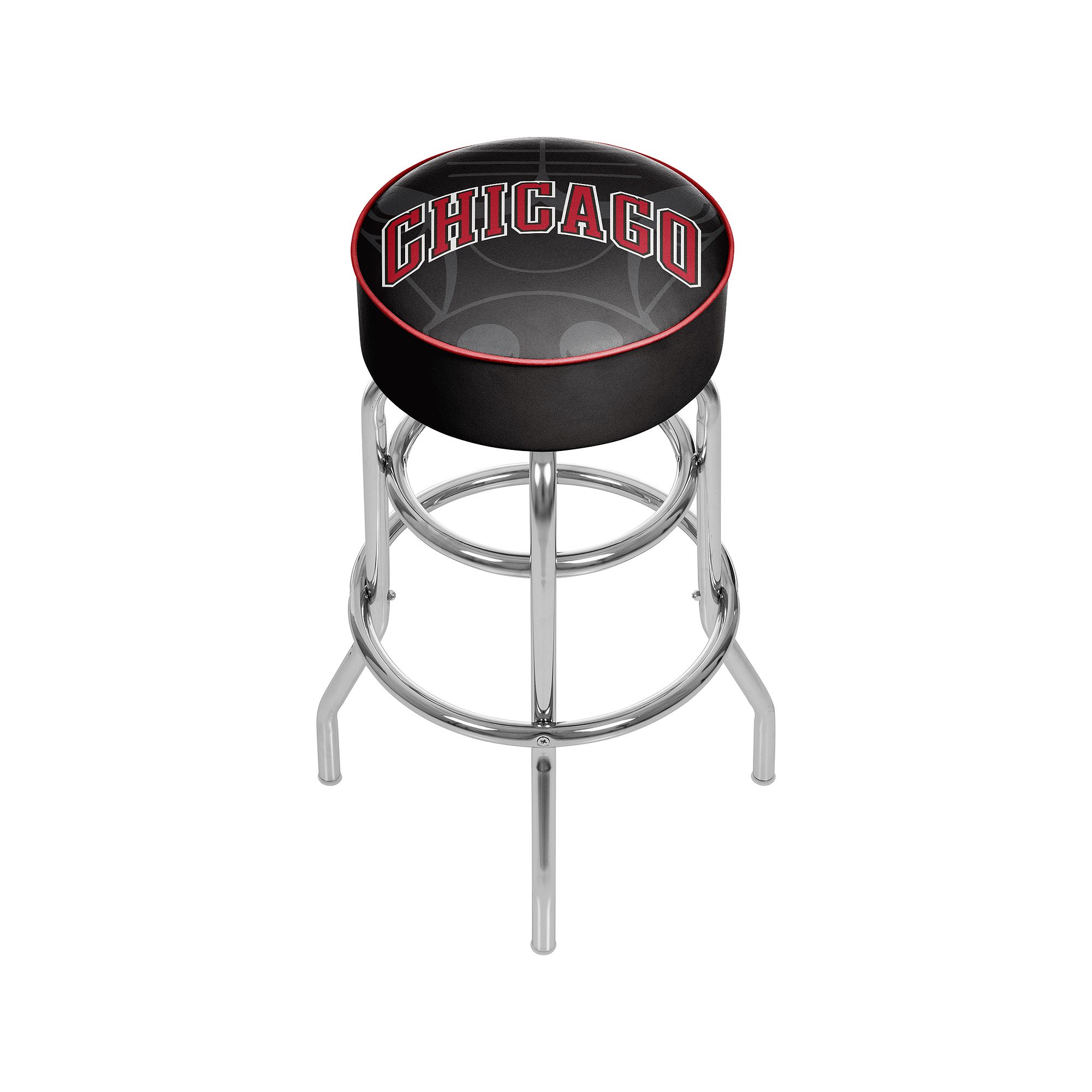Chicago Bulls Padded Swivel Bar Stool, Black