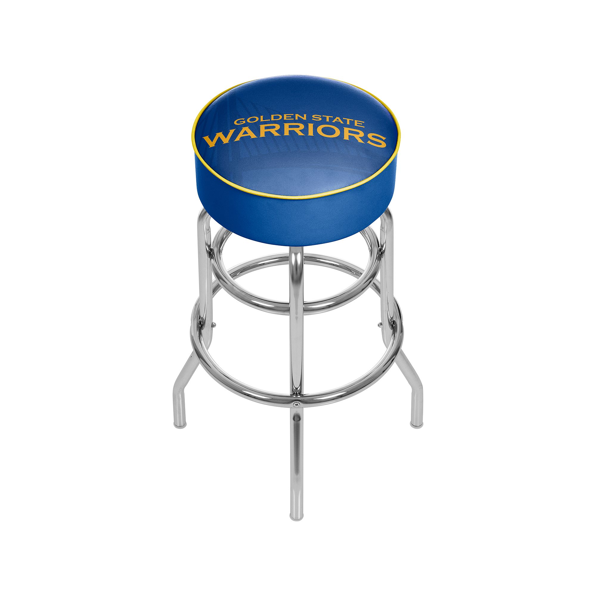 Golden State Warriors Padded Swivel Bar Stool, Blue