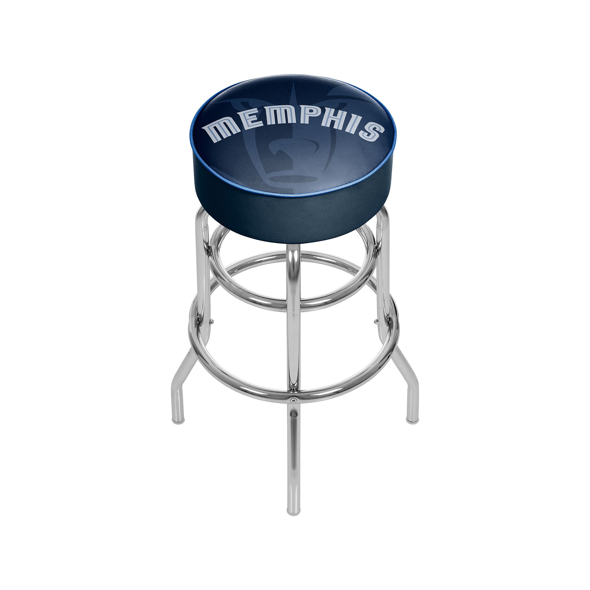 Memphis Grizzlies Padded Swivel Bar Stool, Grz Blue