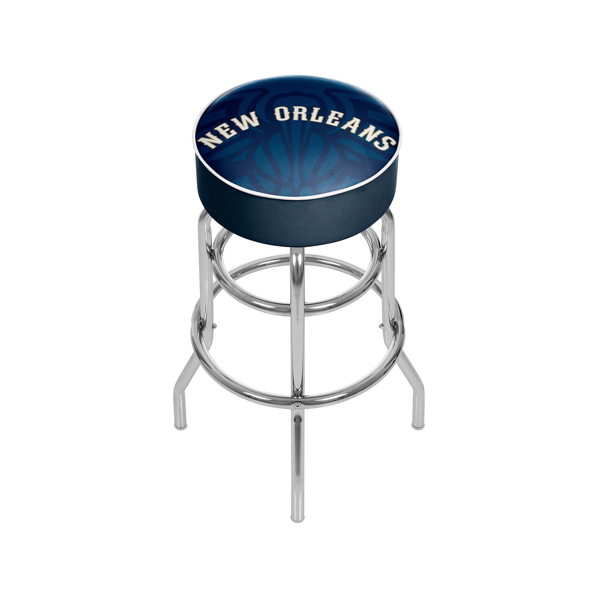 New Orleans Pelicans Padded Swivel Bar Stool, Blue