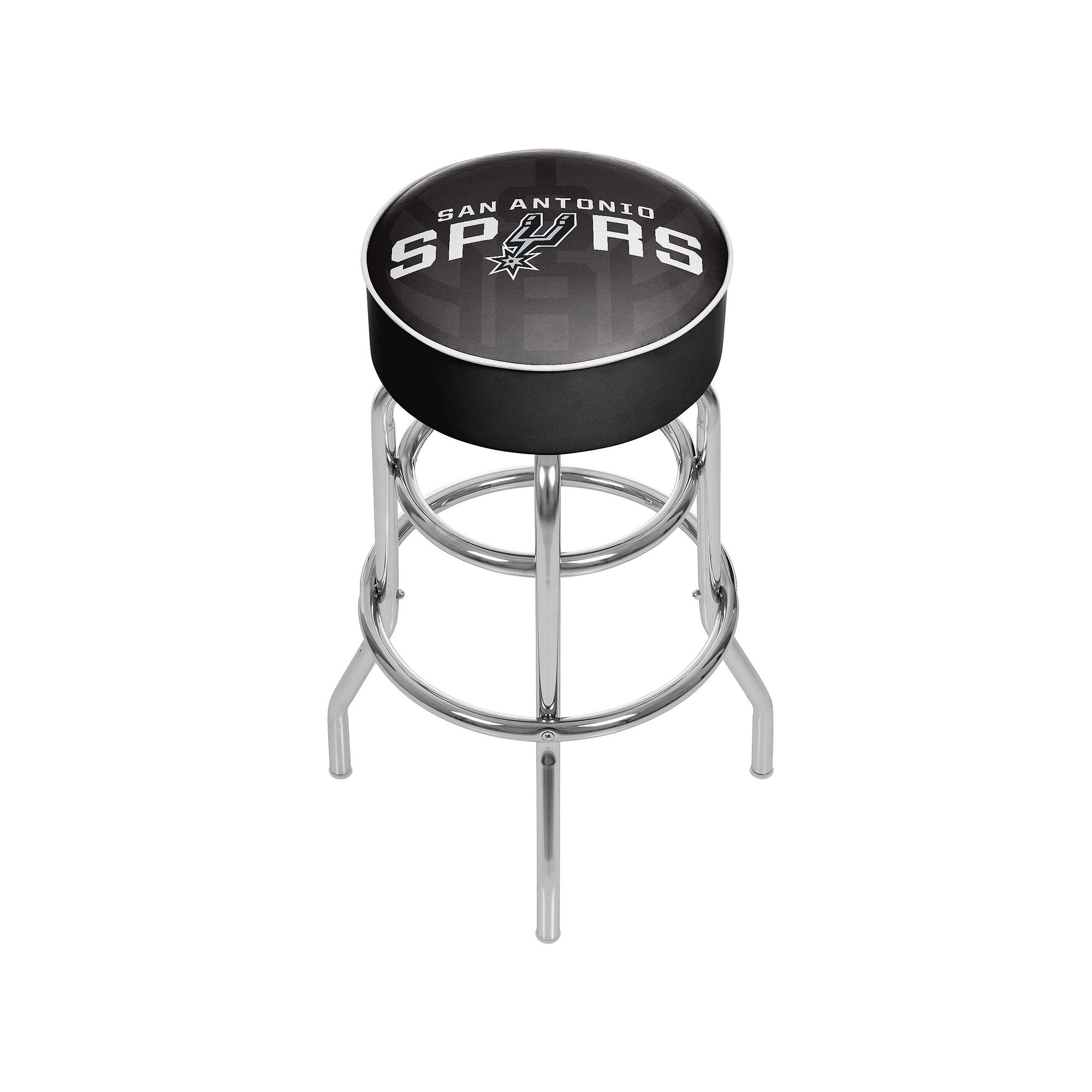San Antonio Spurs Padded Swivel Bar Stool, Black