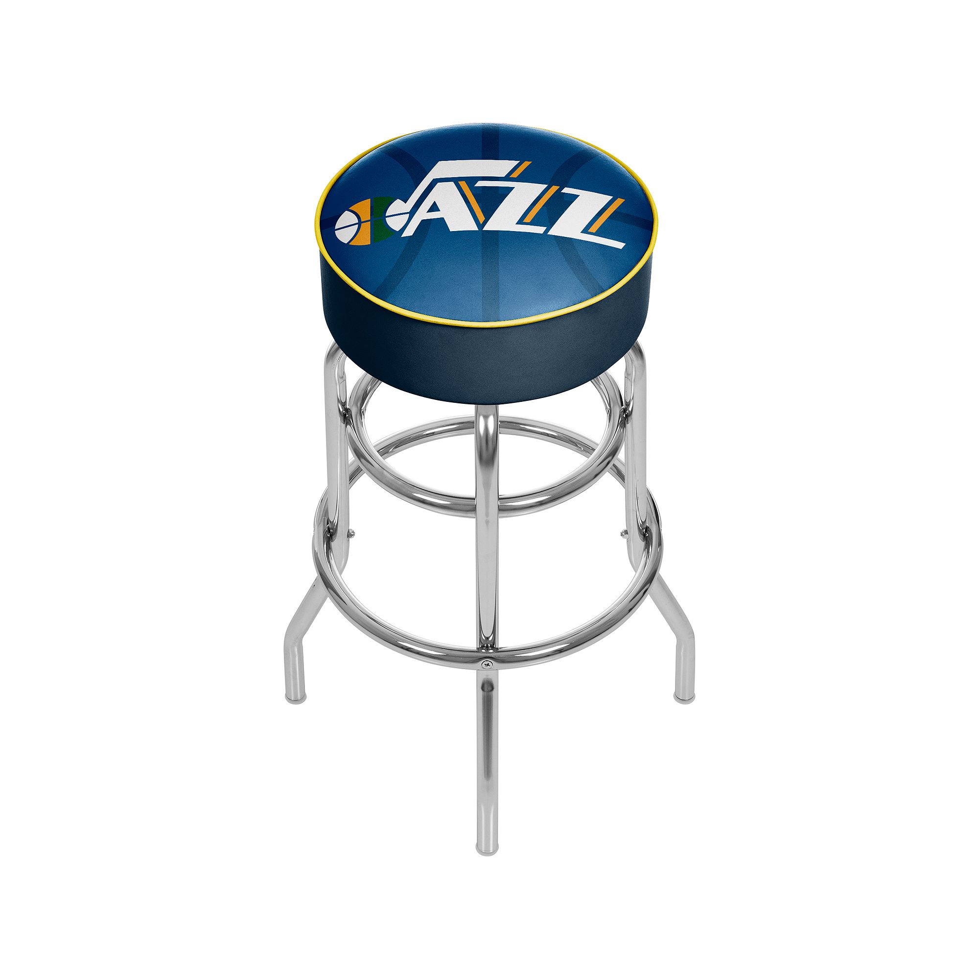 Utah Jazz Padded Swivel Bar Stool, Jaz Blue