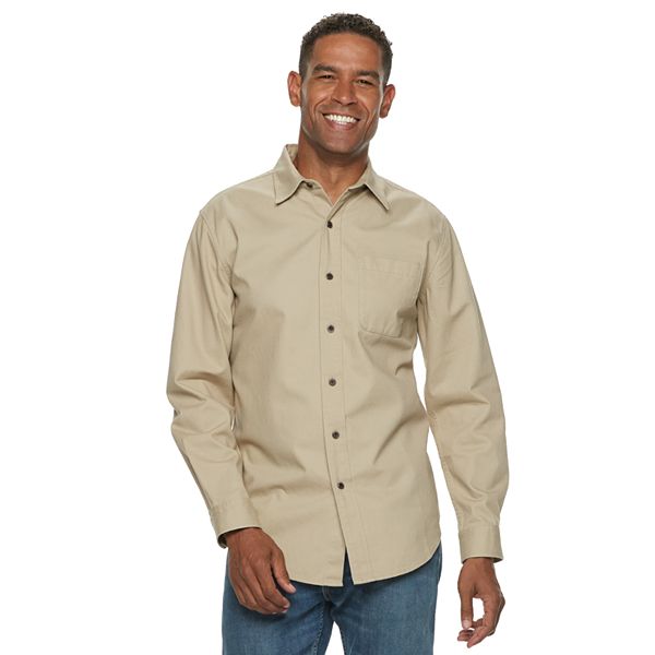Men's Croft & Barrow® Classic-Fit Denim & Twill Button-Down Shirt