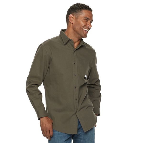 Men's Croft & Barrow® Classic-Fit Denim & Twill Button-Down Shirt
