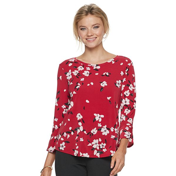 Women's ELLE™ Print Crepe Top