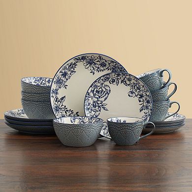 Pfaltzgraff 16-piece Gabriela Blue Dinnerware Set