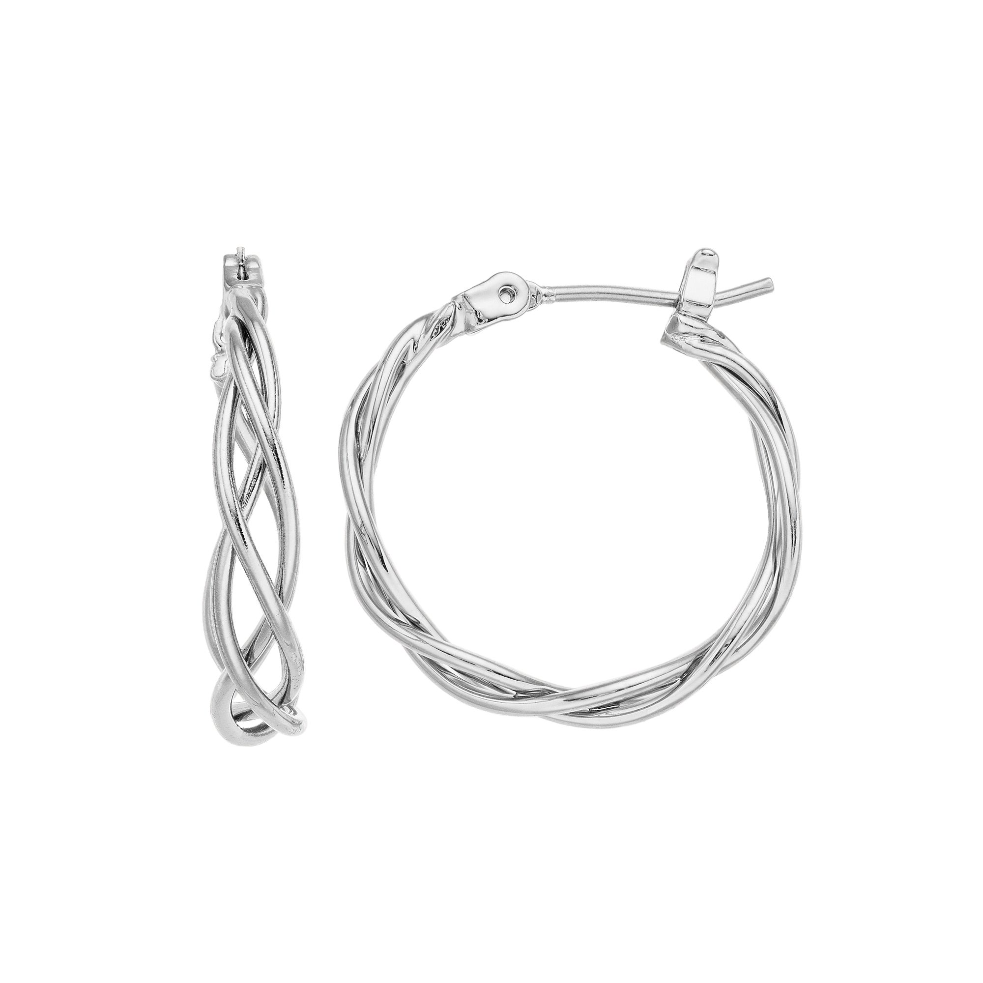 Simply Vera Vera Wang Lattice Hoop Earrings, Womens, Tone