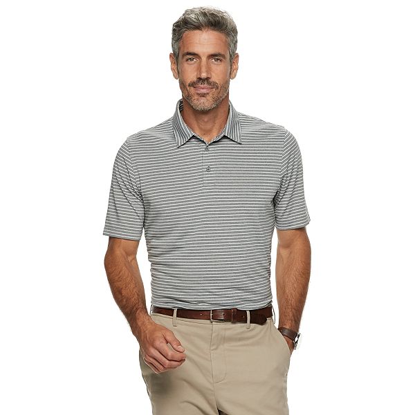 Men's Croft & Barrow® Quick Dry Feeder-Striped Polyester Polo