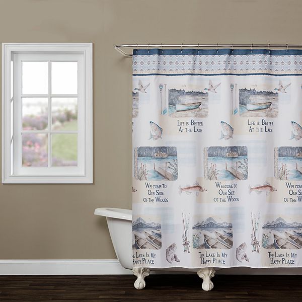 Saay Knight Ltd Bass Lake Shower, Lake Shower Curtain