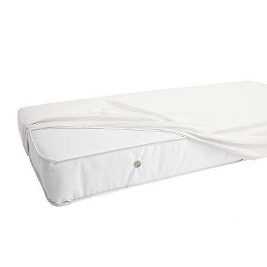 LA Baby White Fitted Crib Sheet 