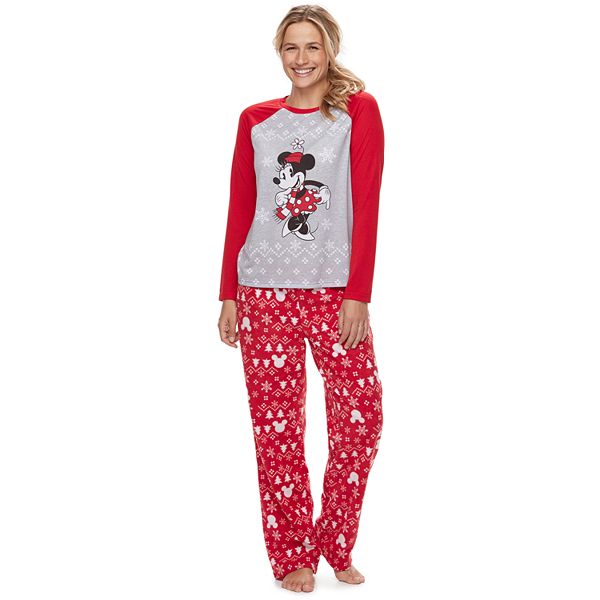 Disney Women's Minnie Mouse Long Sleeve One Piece Pajama