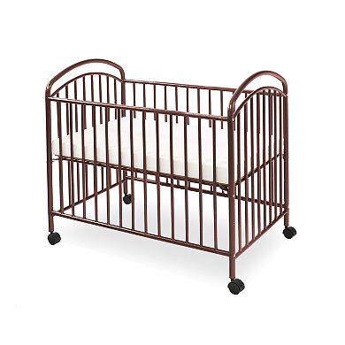 LA Baby Classic Arched Mini Portable Crib with Mattress