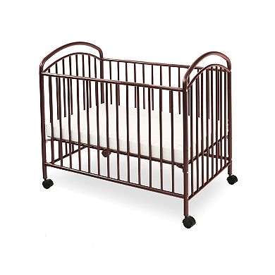 LA Baby Classic Arched Mini Portable Crib with Mattress