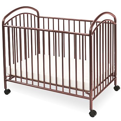 LA Baby Classic Arched Mini Portable Crib with Mattress