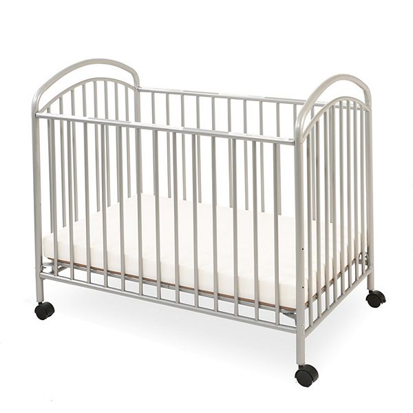 LA Baby Classic Arched Mini Portable Crib with Mattress