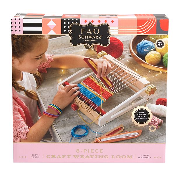 Learn weaving with the FAO Schwarz Brown Toy Kids Loom - Secret Santa Guru