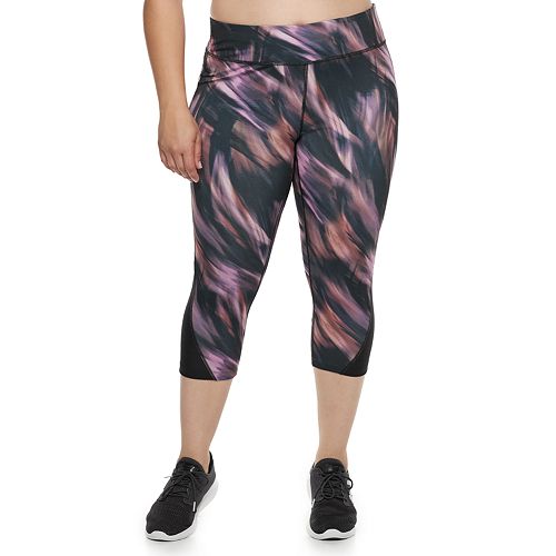 Plus Size Tek Gear® Side Panel MidRise Capri Leggings