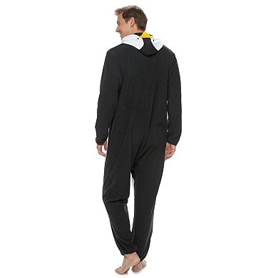 Men's Jammies For Your Families Penguin Family Pajamas Microfleece One-Piece Pajamas