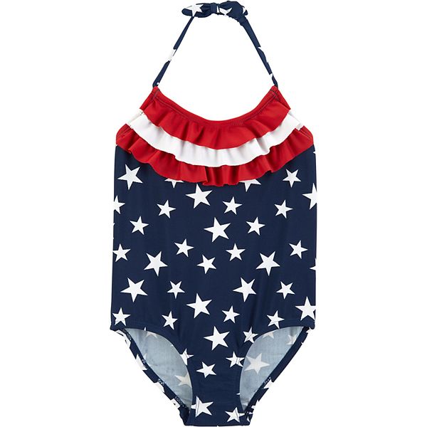 Osh Kosh Bgosh Baby Girls Navy Stars One Piece Swim Suit