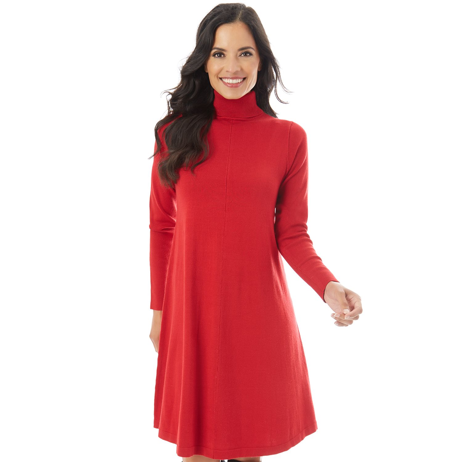 Turtle Neck Swing Dress