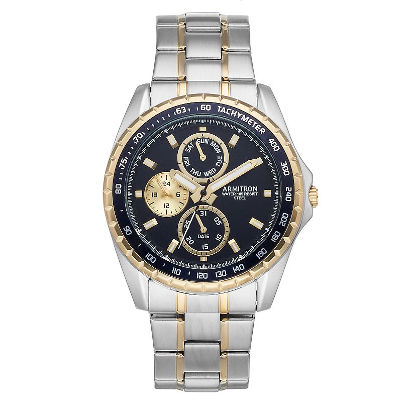 Armitron Men's Two Tone Stainless Steel Dress Watch, Size: Large