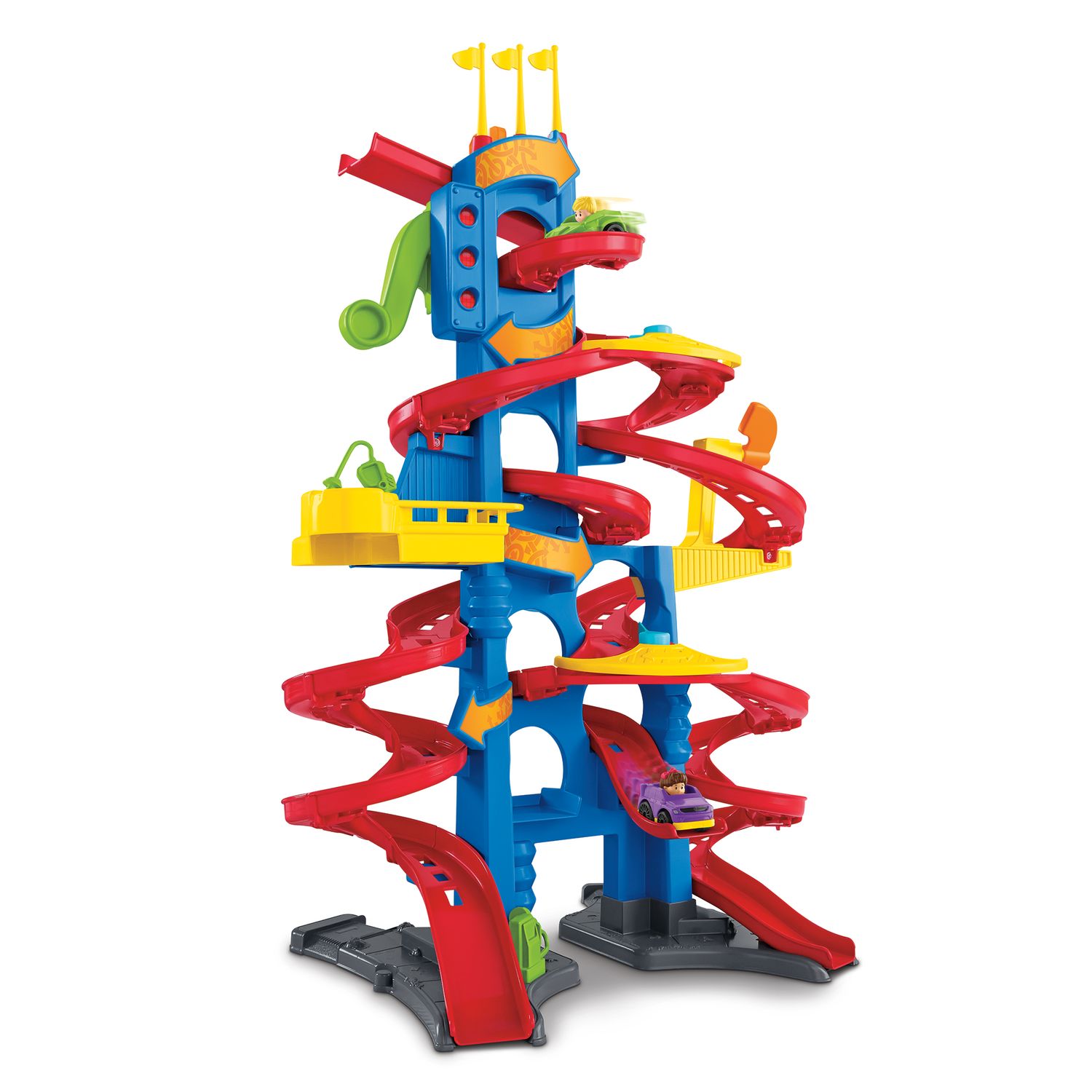fisher price toy car with roadway set
