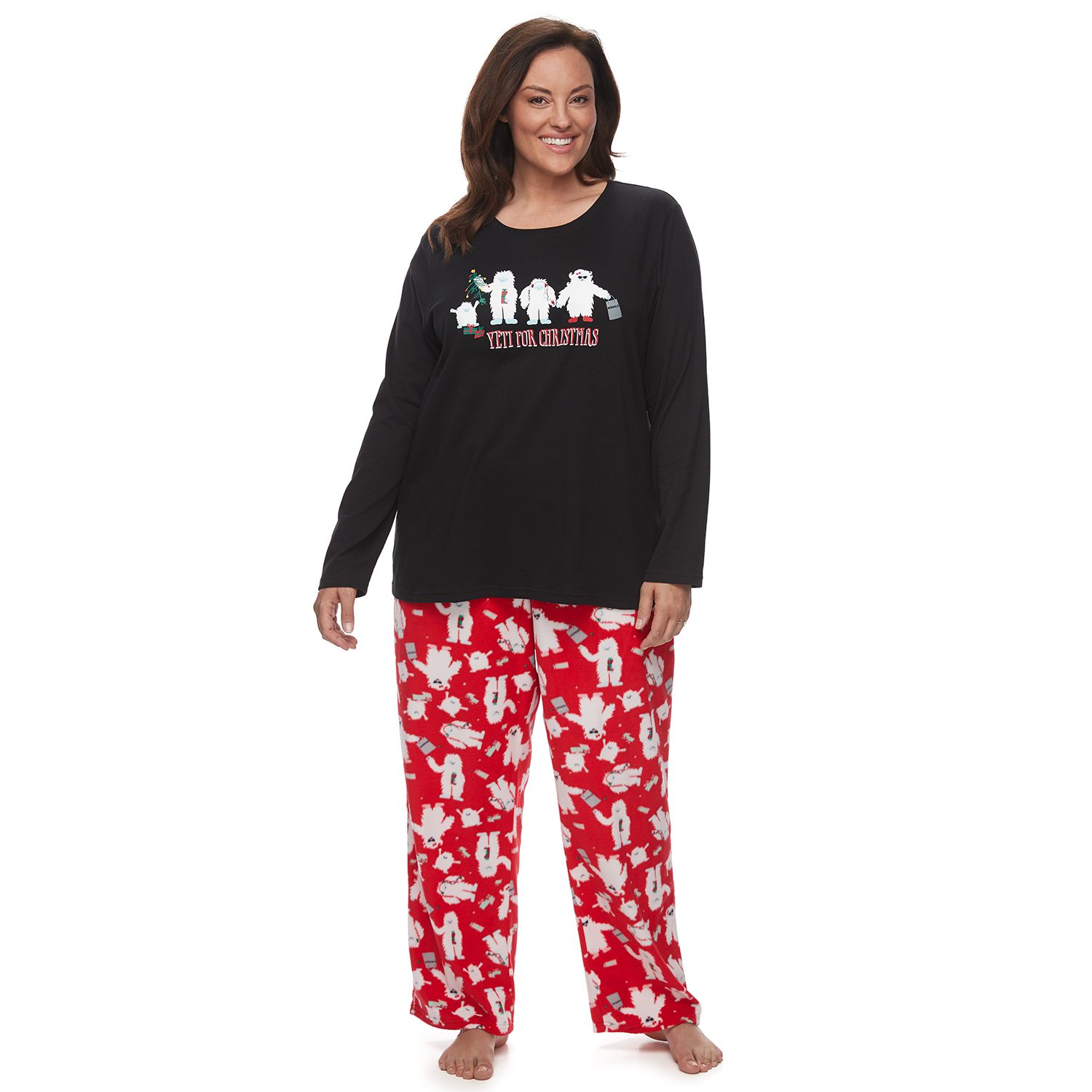 girls plus size christmas pajamas