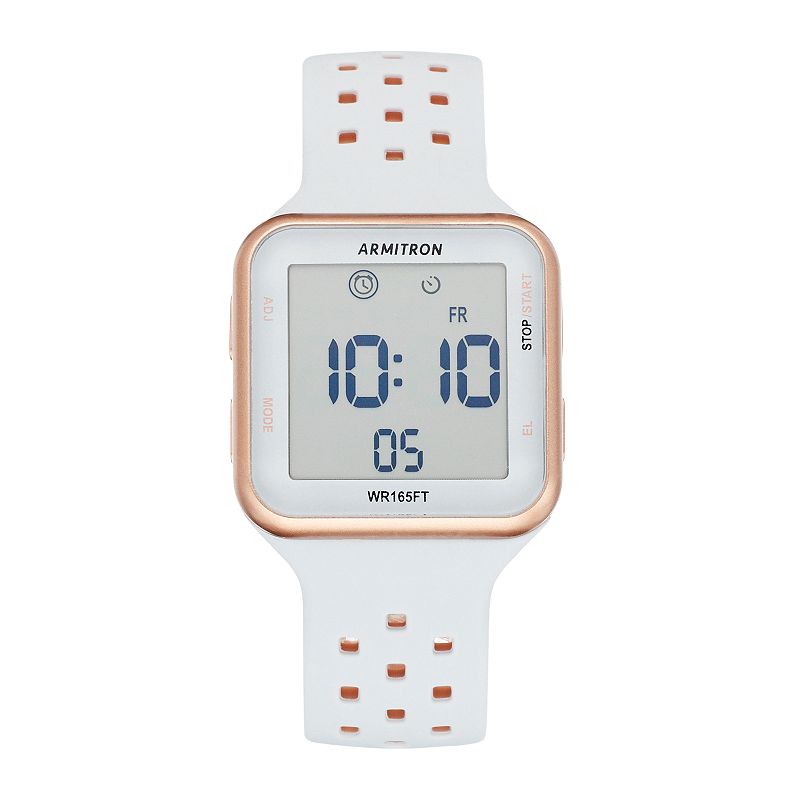 Armitron Pro Sport Digital Chronograph Watch - 40/8417PBL, Women's, Size: Medium, White