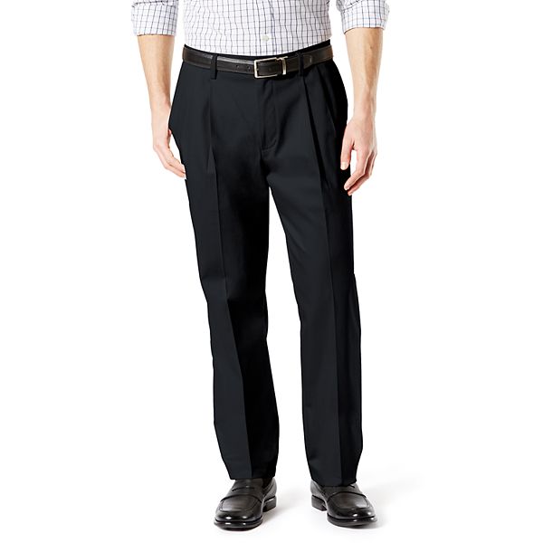 Dockers D2 Mens Iron-Free Straight-Fit Flat-Front Pants 40x30 #70006 Black 