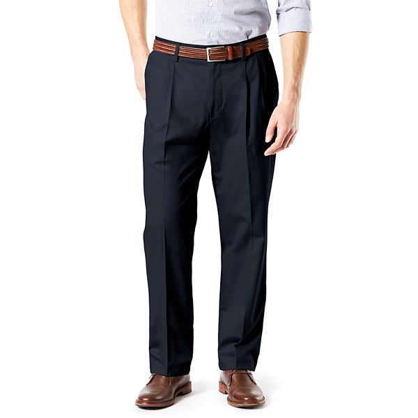 Dockers Men's Pleated Classic Fit Signature Khaki Lux Cotton Stretch Pants
