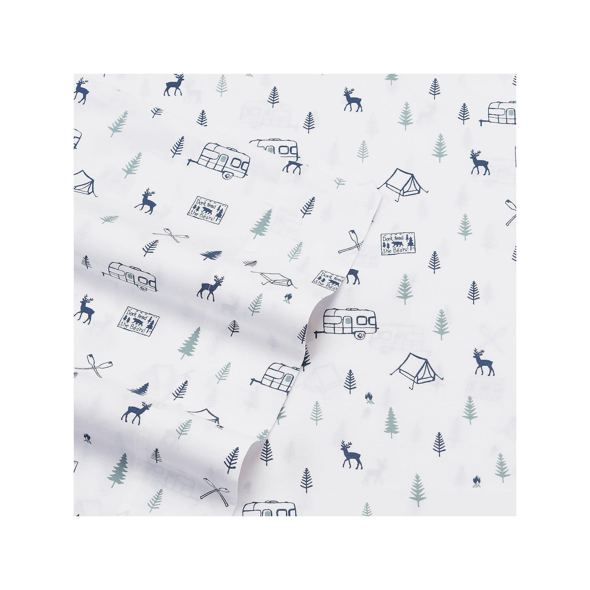 Eddie Bauer Outdoor Print Percale Sheet Set, Camping