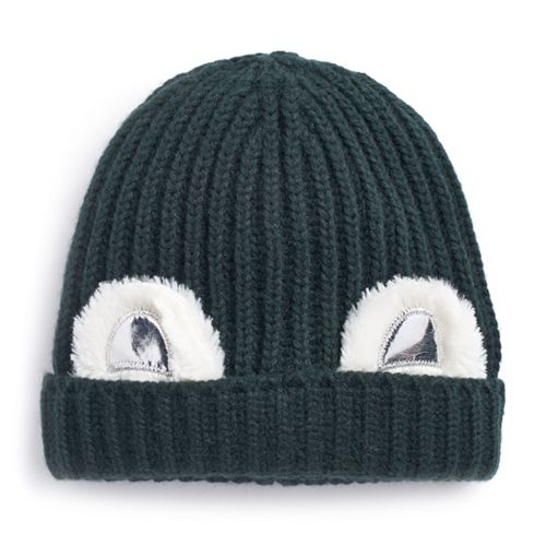 Women s SO Soft Touch Faux Fur Ear Knit Beanie