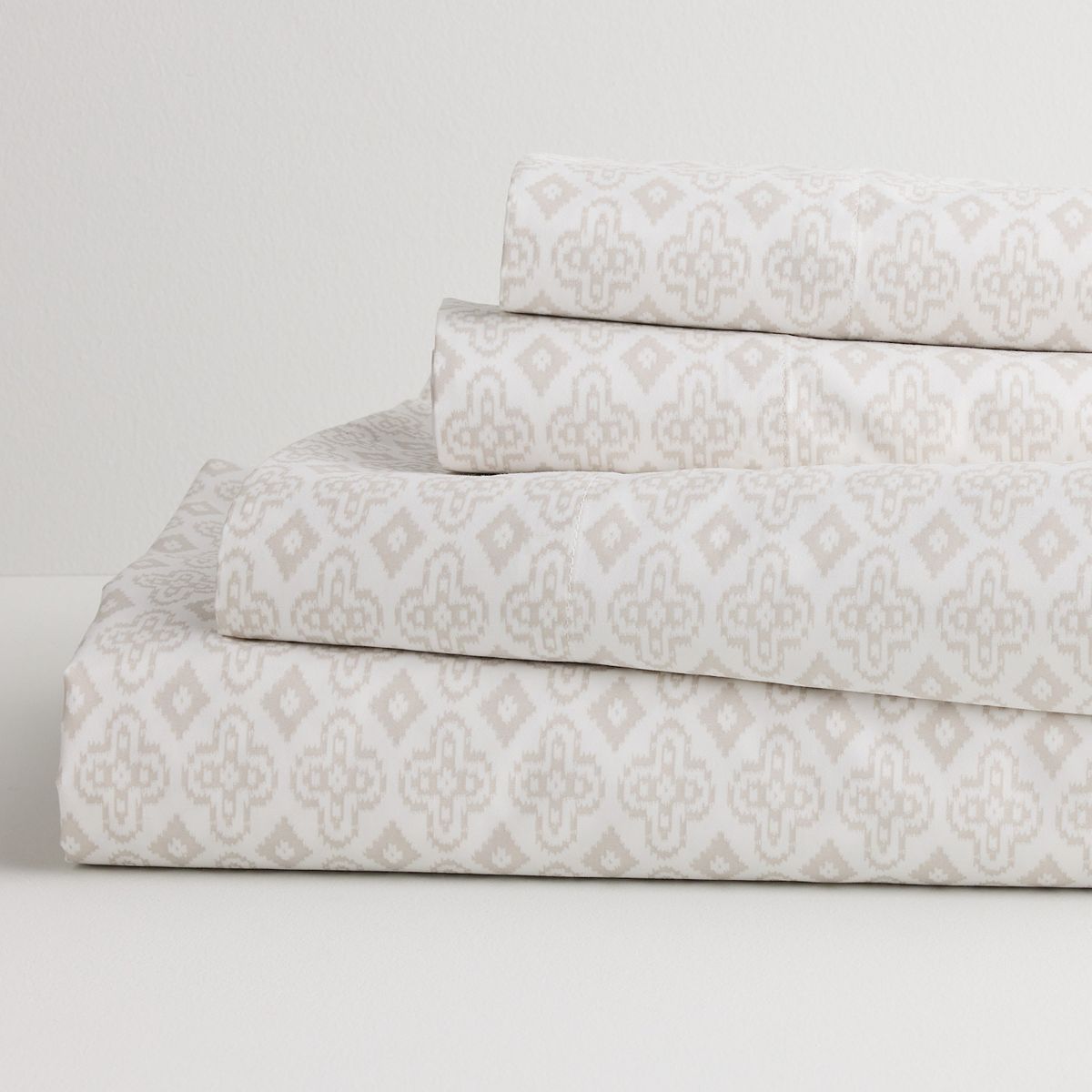 Sonoma Goods For Life® The Easy Care 525 Thread Count Sheet Set with Pillowcases - Gray Geo, KING SET