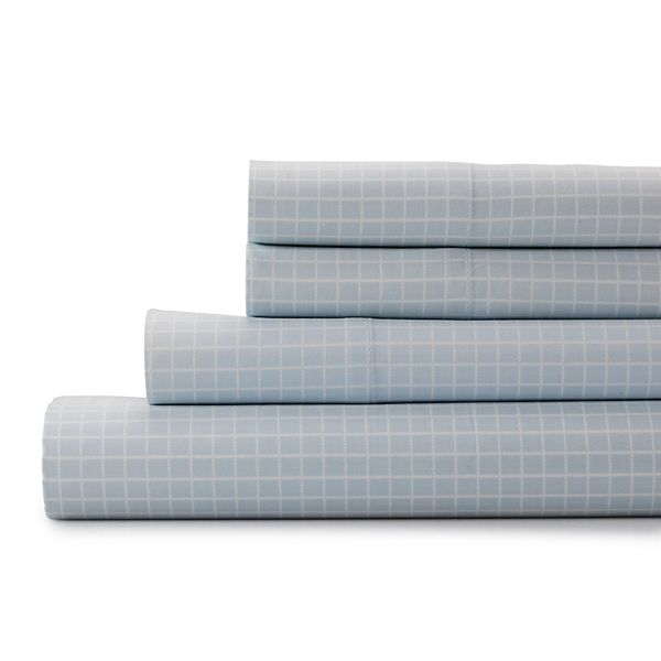 Sonoma Goods For Life® The Easy Care 525 Thread Count Sheet Set or Pillowcases - Grid (FULL SET)