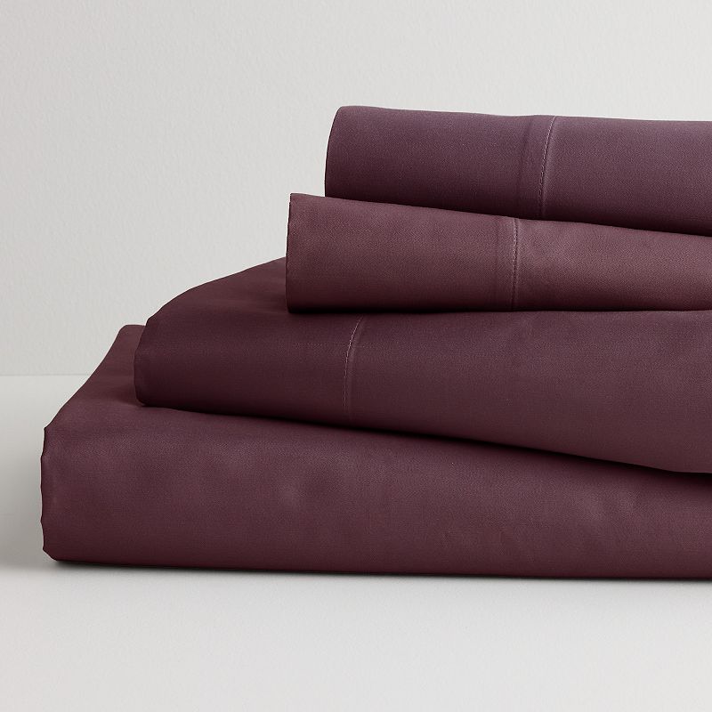 Sonoma Goods For Life® The Easy Care 525 Thread Count Sheet Set with Pillowcases, Huckleberry
