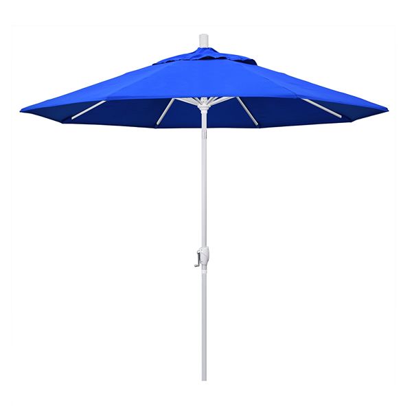 California Umbrella 9 Ft Pacific Trail Sunbrella White Finish Patio Umbrella