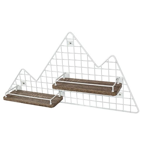 Honey Can Do Kids Collection Mountains Wall Shelf