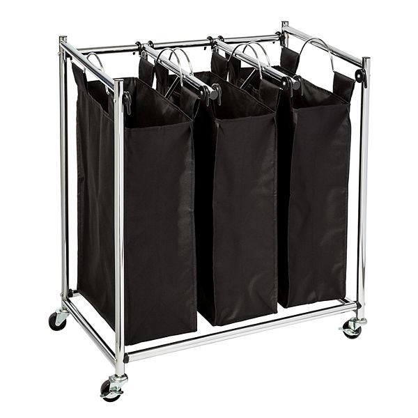 HoneyCanDo Easy Load Triple Laundry Sorter