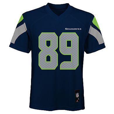 Limited Youth David Moore Navy Blue Home Jersey - #83 Football Seattle  Seahawks 100th Season Vapor Untouchable Size S(10-12)