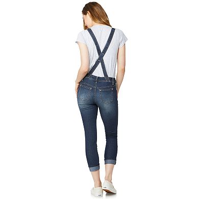 Juniors' WallFlower Mid-Rise Skinny Denim Overalls