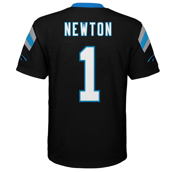 Cam Newton Carolina Panthers Unsigned Black Jersey Throwing