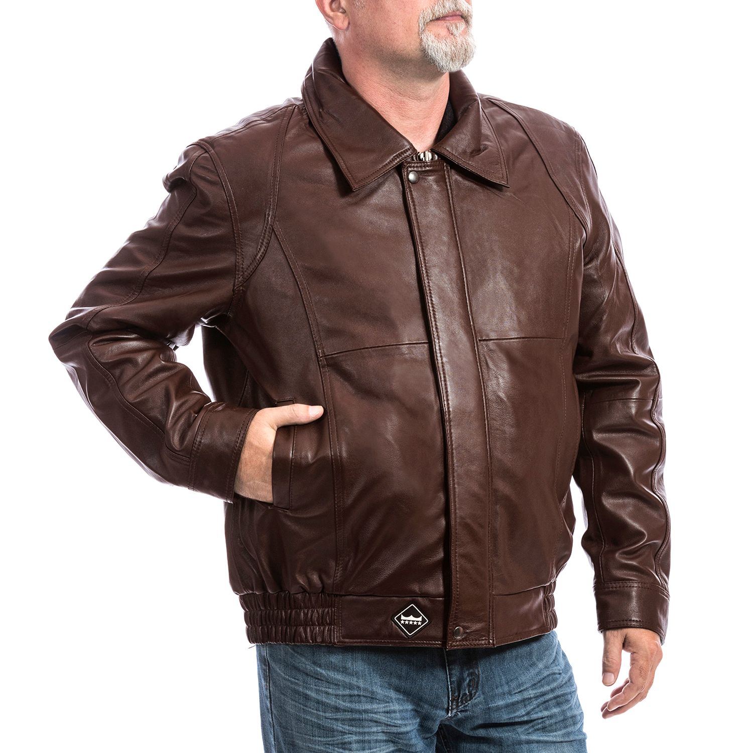 kohls mens leather bomber jacket