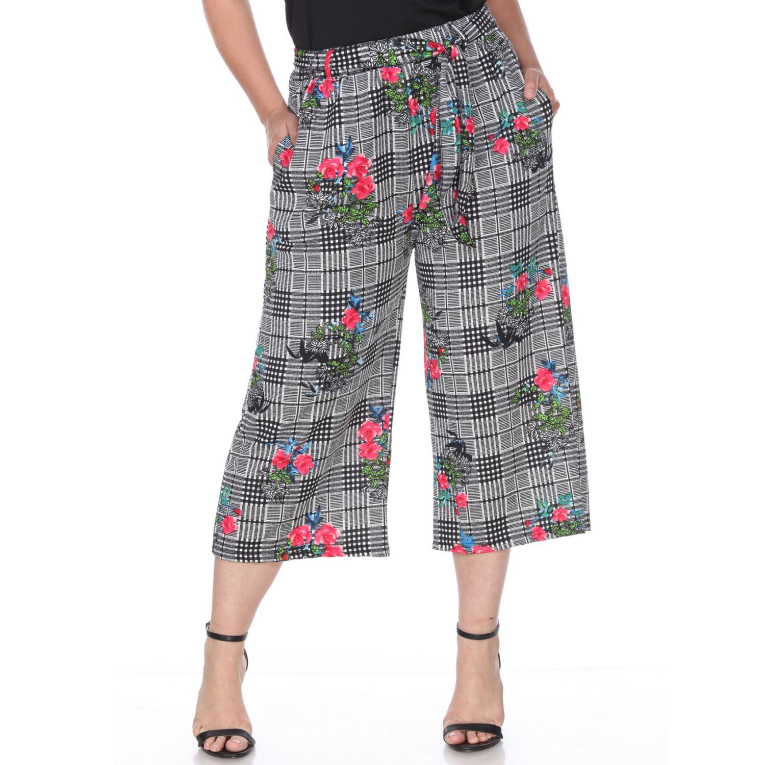 plus size denim gaucho pants
