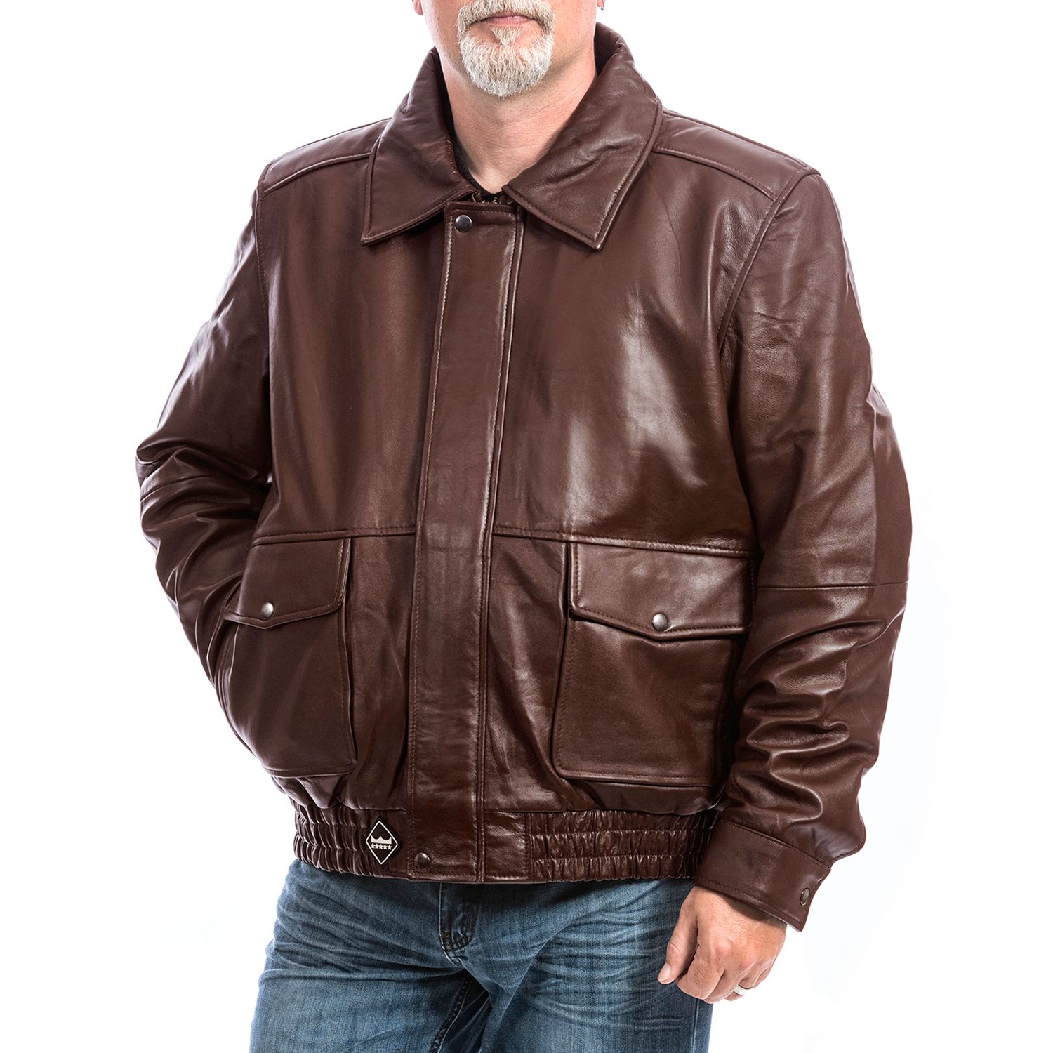 kohls mens leather bomber jacket